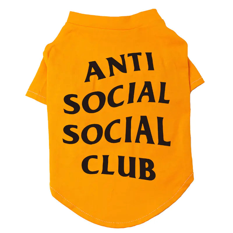 Ropa Moderna para Mascotas ANTI SOCIAL SOCIAL CLUB