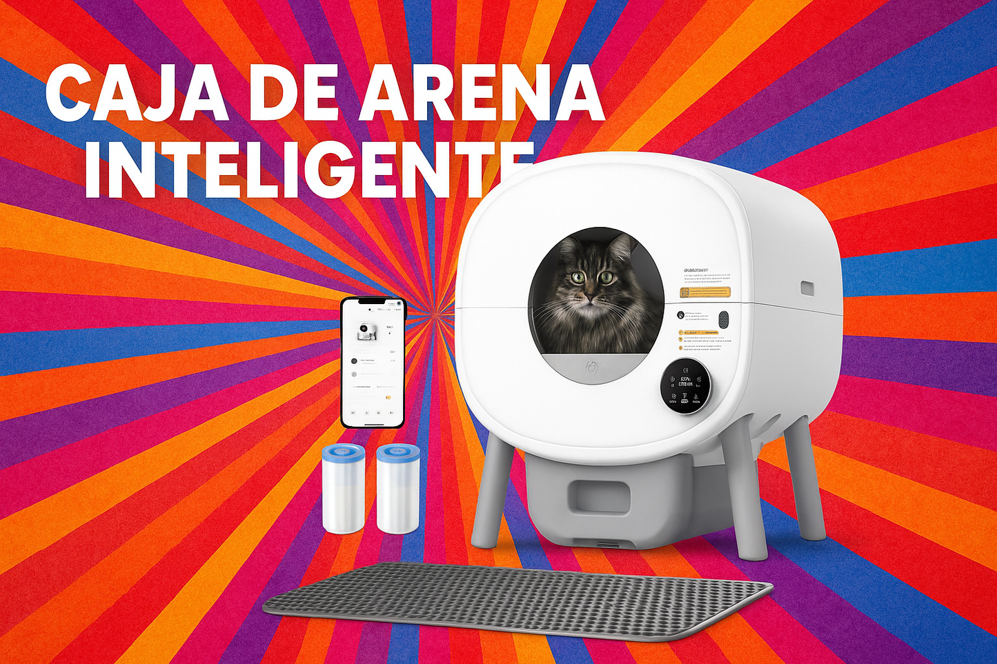 Caja de Arena Autolimpiable Wardix
