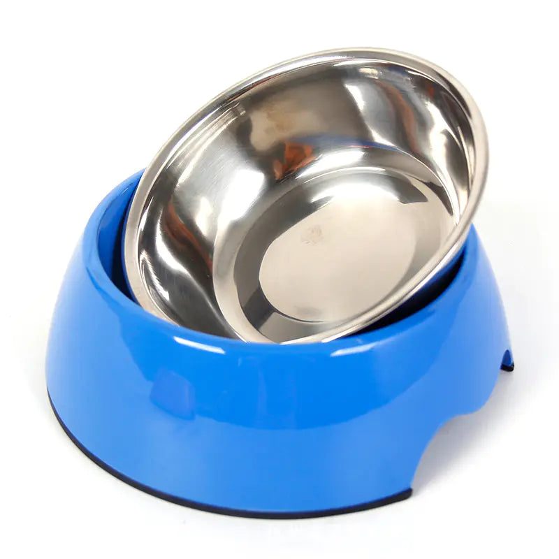 Cuenco para Mascotas de Acero Inoxidable de Doble Uso Antideslizante